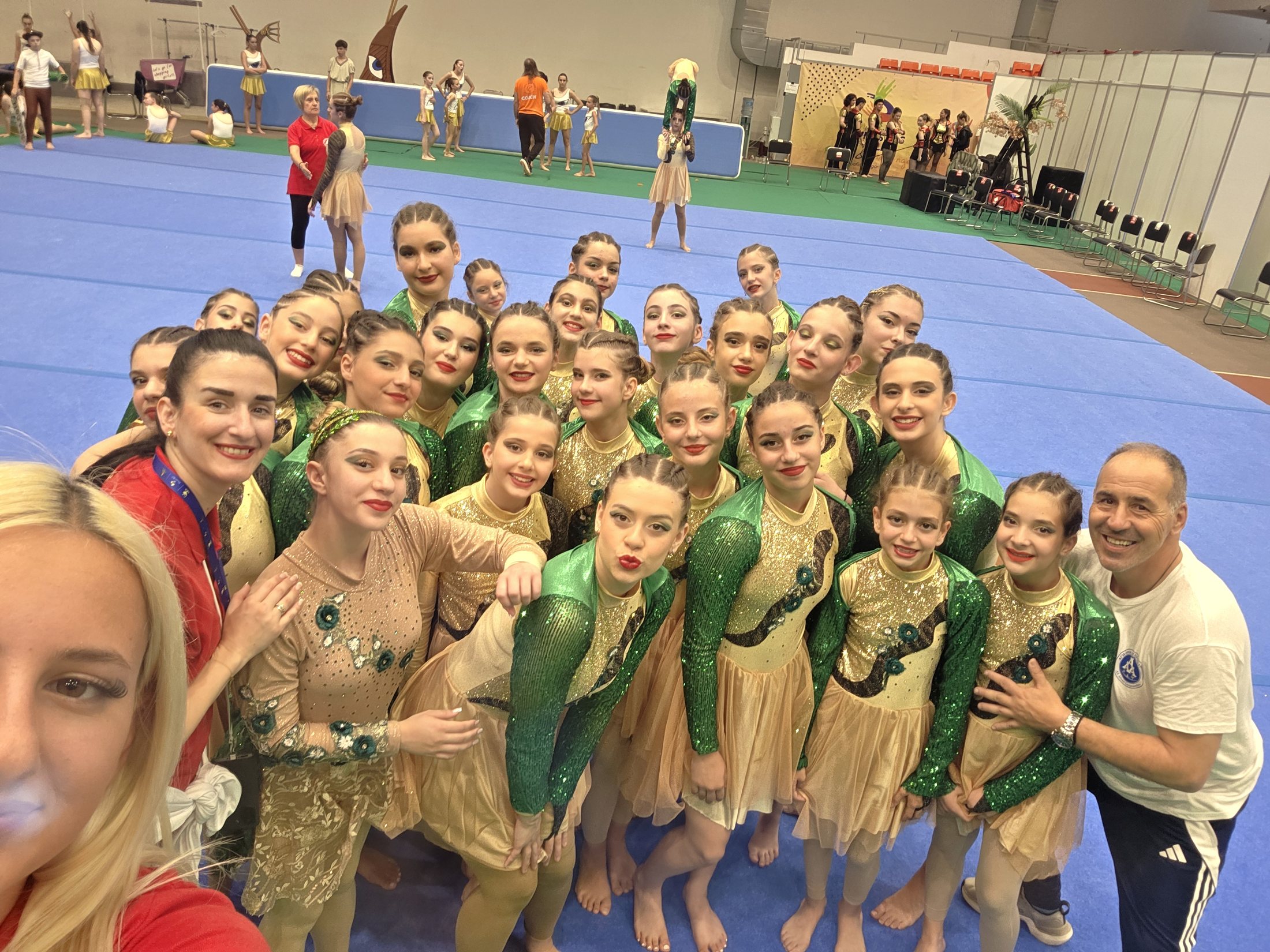 Η ομάδα Gymnastics for All του ΑΟΓ Χαϊδαρίου μετά την εμφάνιση στο International Gymnastics Challenge Sofia 2026